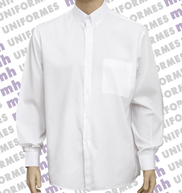 Camisa Social Masculina Manga Longa Branca