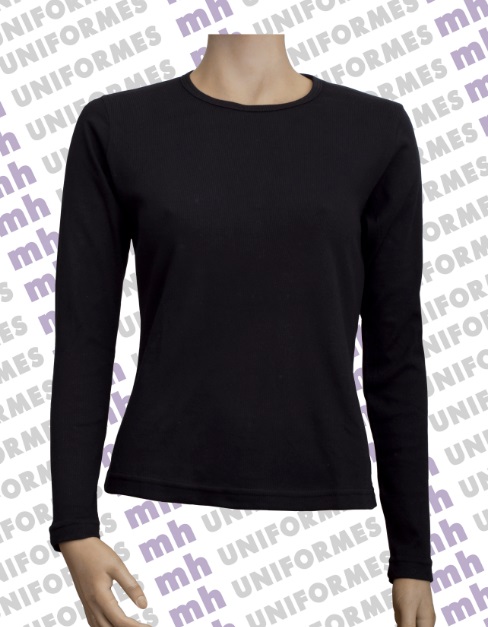 Camiseta Fitness Manga Longa Preta
