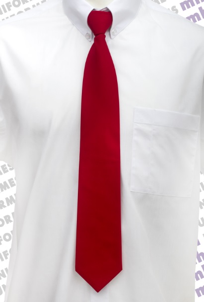 Gravata Masculina Com Nó Fixo Vermelha