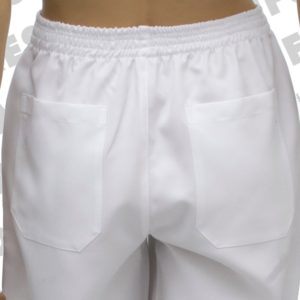Calça Elástico Inteiro Em Brim Branca