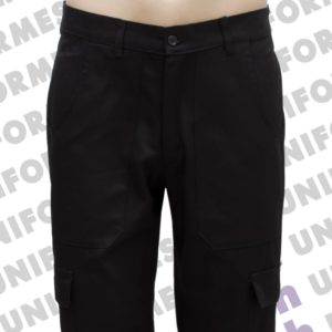 Calça Modelo Cargo Em Brim Preta