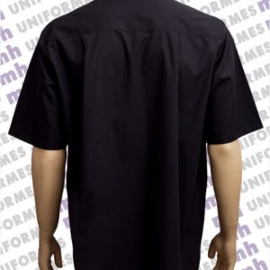 Camisa Social Masculina Manga Curta Preta