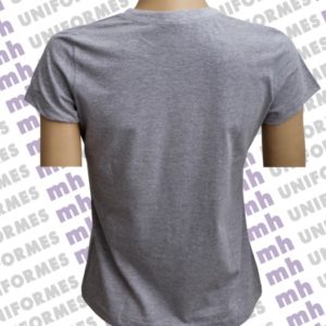 Camiseta Básica Feminina Manga Curta Cinza