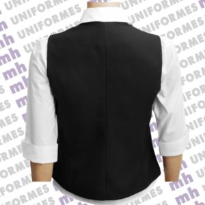 Colete Feminino Em Oxford Preto